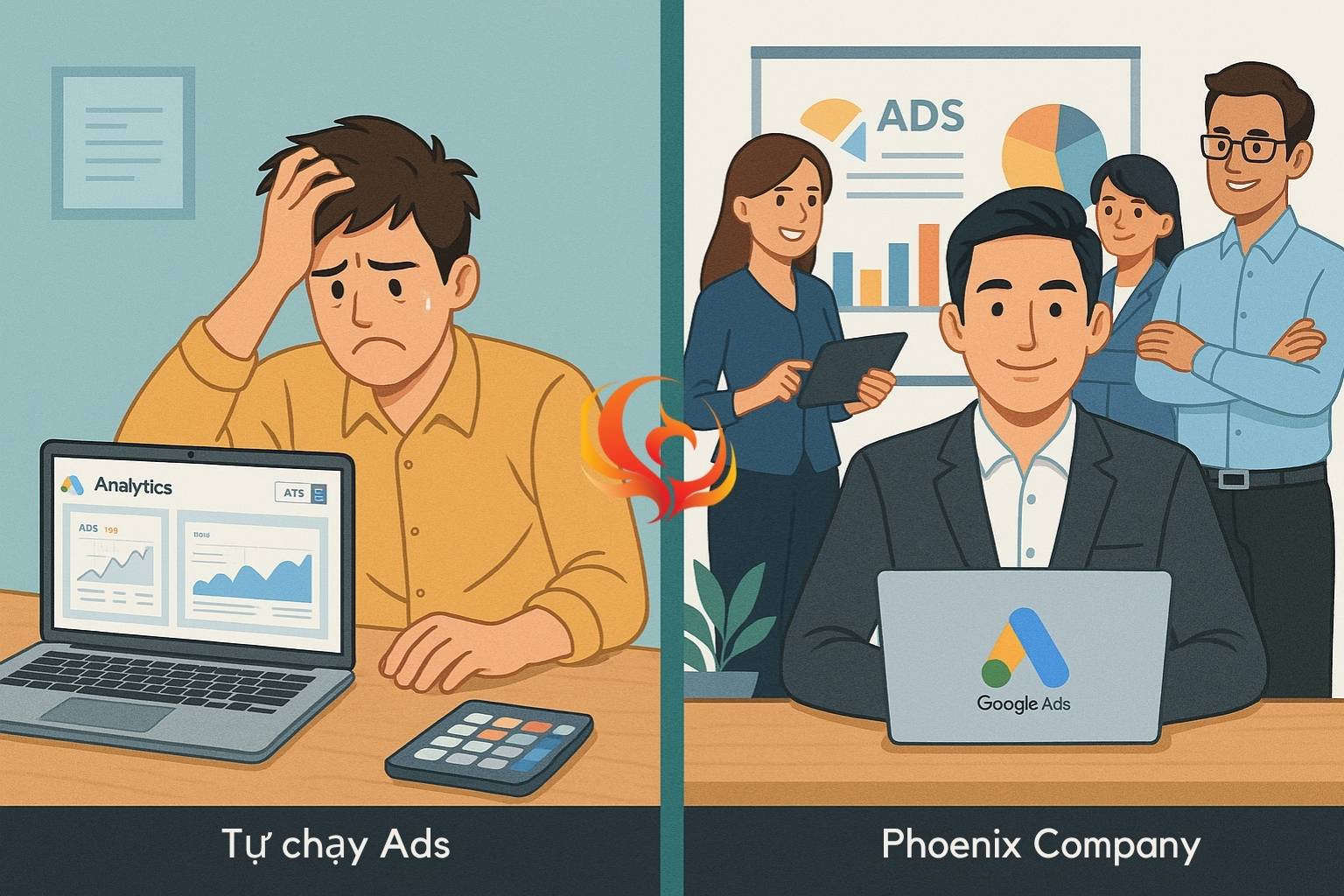 Tự chạy tiết kiệm thời gian, nhưng thuê dịch vụ Google Ads chuyên nghiệp Vĩnh Long hiệu quả hơn