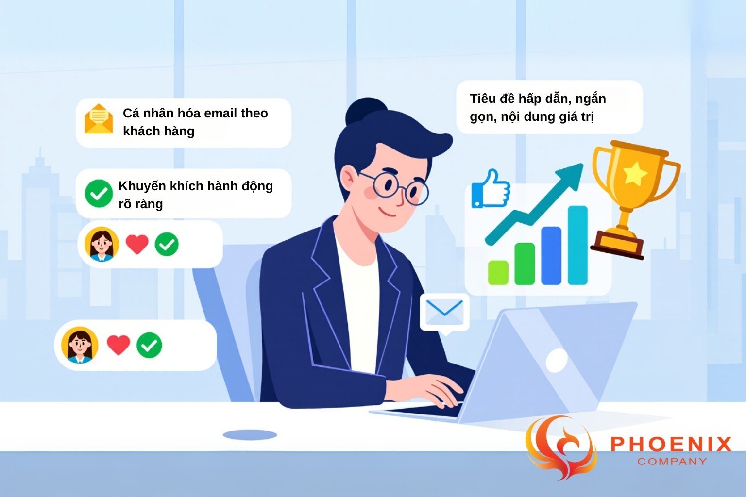 Cá nhân hóa, tiêu đề hấp dẫn và nội dung giá trị giúp tăng tỷ lệ mở email